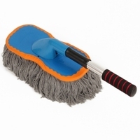 阿布熊 汽車清洗刷 超纖維伸縮式 可旋轉(zhuǎn) 蠟拖 玻璃清洗 汽車拖把 蠟刷 撣灰 車撣