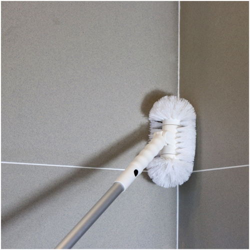 地板刷子家用浴室清潔刷洗廁所刷子衛(wèi)生間硬毛地刷長柄瓷磚縫隙刷